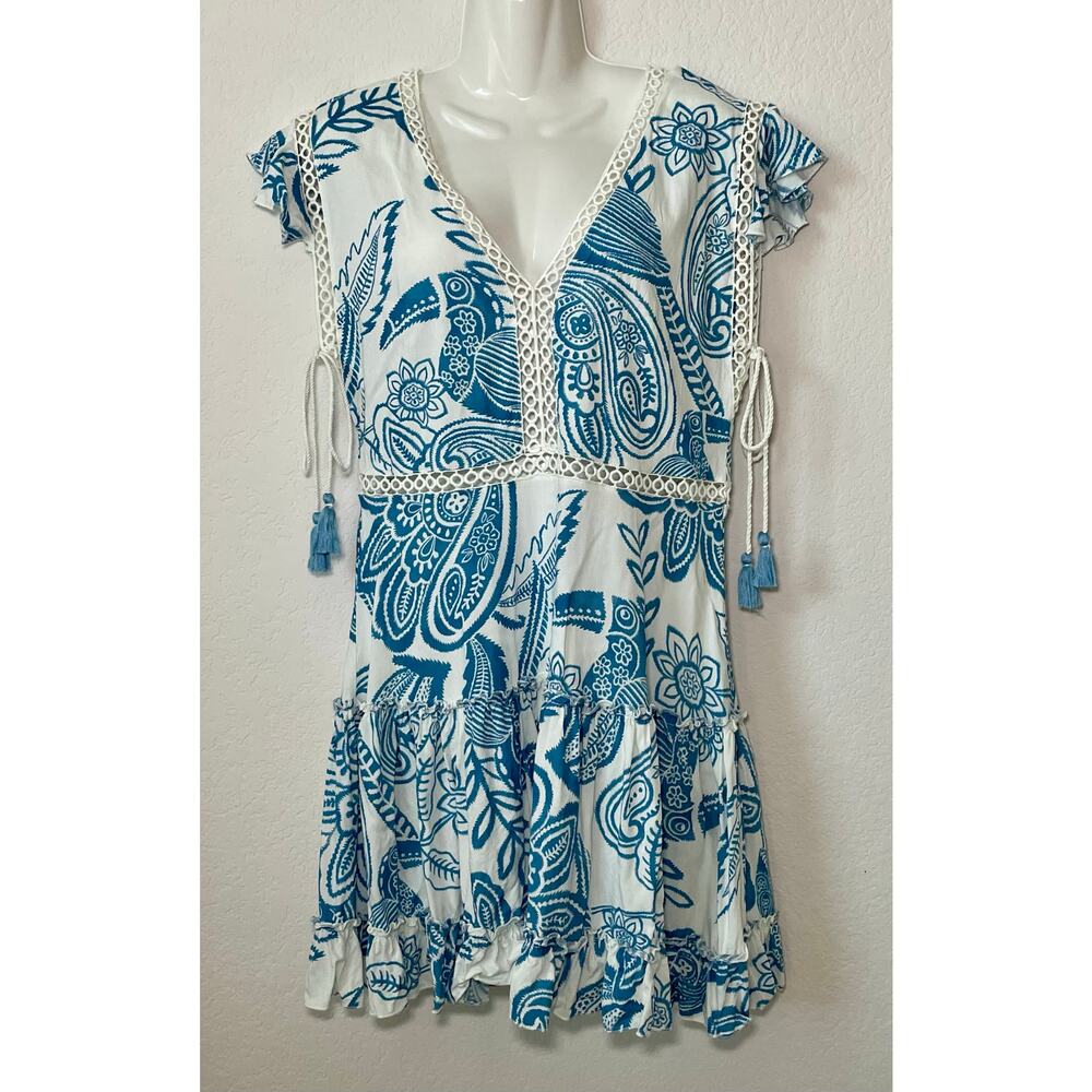 Z&L Europe Women’s Boho Chic Parrot Mini Beach Dress Size Large